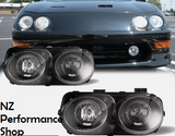 Par de faros delanteros Acura Integra 1998-2001 negro transparente