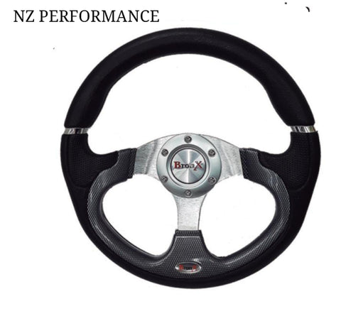Volante Deportivo Negro Con Hidro Fibra De Carbono