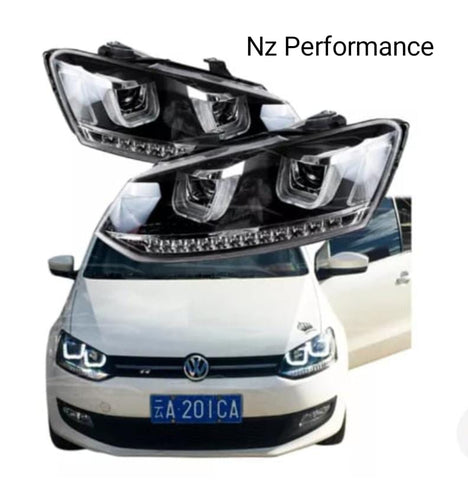 Faros Polo Gti Vento Led Drl Xenon Plug And Play U Style