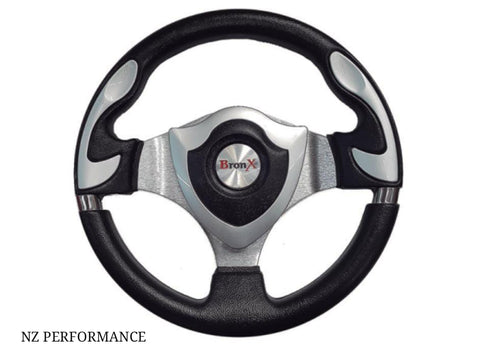 Volante Deportivo Negro Con Gris