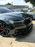 Front lip Shark 3 piezas Audi A7 Sportback (C8) negro piano 2018 2019 2020 2021 2022 2023