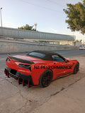 Difusor trasero a medida Chevrolet Corvette C7 negro piano 2014 2015 2016 2017 2018 2019