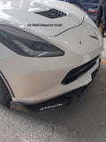 Front lip Shark 3 piezas Chevrolet Corvette C7 Stingray negro piano