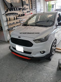 Front lip Vortex NZ Ford Figo negro piano
