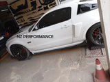 Sides skirts a medida Ford Mustang negro piano 2010 2011 2012 2013 2014
