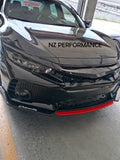 Front lip Vortex NZ Honda Civic negro piano 2016 2017 2018 2019 2020 2021