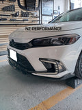 Front lip prototipo NZ Honda Civic Sedan negro piano 2022 2023 2024 2025 2026