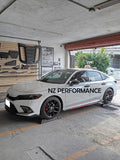 Sides skirts NZ Honda Civic Sedan negro piano con filo rojo 2022 2023 2024 2025 2026