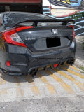 Aleron Big Spoiler Honda Civic Sedan negro piano 2016 - 2021