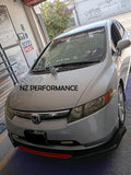 Front lip Vortex NZ Honda Civic negro piano 2006 2007 2008 2009 2010 2011