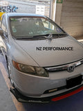 Front lip Vortex NZ Honda Civic negro piano 2006 2007 2008 2009 2010 2011