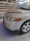 Front lip Vortex NZ Honda Civic negro piano 2006 2007 2008 2009 2010 2011