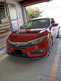 Front lip Vortex NZ Honda Civic hidrografia carbono 2015 2016 2017 2018 2019 2020 2021
