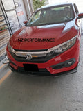 Front lip Vortex NZ Honda Civic hidrografia carbono 2015 2016 2017 2018 2019 2020 2021