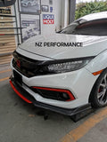 Front lip Vortex NZ Honda Civic hidrografia carbono 2015 2016 2017 2018 2019 2020 2021