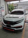 Front lip Vortex NZ Honda Civic hidrografia carbono 2015 2016 2017 2018 2019 2020 2021