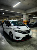 Front splitter a medida Honda Fit GK5 negro piano 2015 - 2020