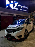 Front splitter a medida Honda Fit GK5 negro piano 2015 - 2020