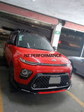 Front lip Vortex NZ Kia Soul negro piano 2020 2021 2022