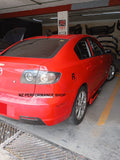 Sides skirts slim Mazda 3 Sedan (BK) negro piano con rojo 2006 - 2009