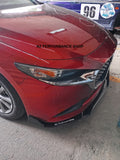 Front splitter 3 piezas NZ Mazda 3 Sedan negro piano 2019 - 2026