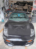 Cofre modificado con tomas de aire  Mitsubishi Eclipse 3g negro mate 2000-2005