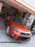 Front lip Vortex Mitsubishi Eclipse 4G negro piano 2006 2007 2008 2009 2010 2011 2012