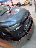 Splitter frontal a medida Mitsubishi Lancer negro piano 2007 2008 2009 2010 2011 2012 2013 2014 2015 2016 2017