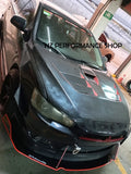 Splitter frontal a medida Mitsubishi Lancer negro piano 2007 2008 2009 2010 2011 2012 2013 2014 2015 2016 2017