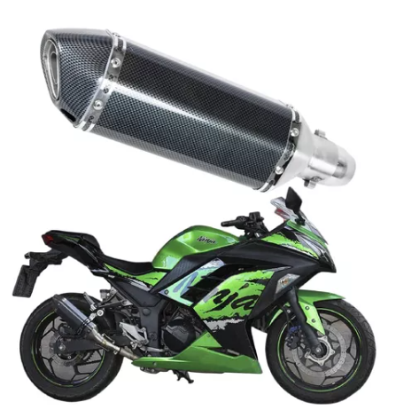 Escape Motocicleta Deportivo Fibra De Carbono Universal 51mm