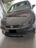 Front lip prototipo NZ Seat Leon negro piano 2014 2015 2016 2017 2018 2019