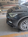 Front lip prototipo NZ Seat Leon negro piano 2014 2015 2016 2017 2018 2019