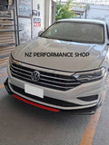 Front lip Vortex VolksWagen Jetta MK7 negro piano 2019 2020 2021 2022 2023 2024 2025 2026