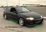 Estribos estilo Rápido y Furioso Honda Civic negro mate 1992 - 1995