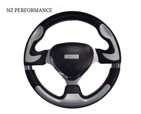 Volante Deportivo Negro Con Gris