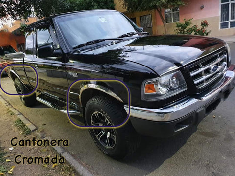 cantoneras cromadas RANGER 93-09  (4 PIEZAS)