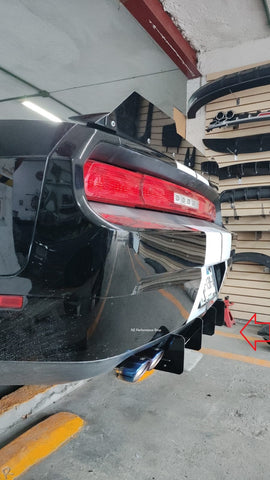 rear diffuser para dodge challenger 2008/2023