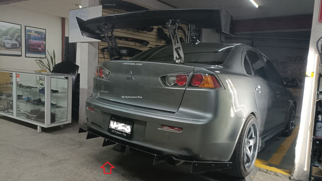 Lancer Ralliart Rear Diffuser rear diffuser mitsubishi lancer 2008-2016 – NZ PERFORMANCE SHOP