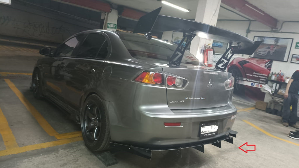 Lancer Ralliart Rear Diffuser rear diffuser mitsubishi lancer 2008-2016 – NZ PERFORMANCE SHOP