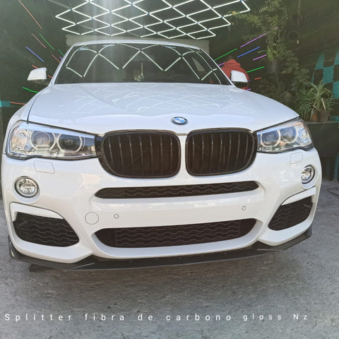Splitter fibra de carbono gloss bmw/universal