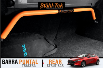 Barra Puntal Trasera con Herraje (Rear Strut Bar) Mazda 3 Mk4 2014-2022