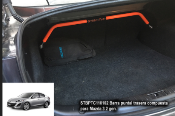 Barra Puntal Trasera con Herraje (Rear Strut Bar) Mazda 3 Mk2 2009-2013